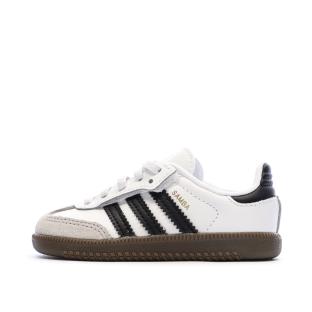 Baskets Blanches/Marron Mixte Adidas Samba vue 0