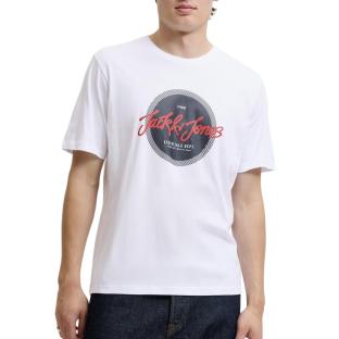 T-Shirt Blanc/Rouge Homme Jack & Jones Hurban vue 0
