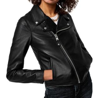 Veste en cuir Noir Femme Schott Lcw8615 vue 0