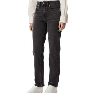 Calvin Klein Jeans Straight – Ausgewaschene schwarze Damenjeans Ansicht 0