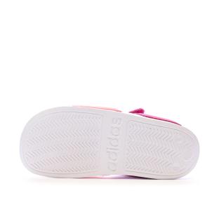Sandales Roses/Blanches Fille Adidas Adilette K vue 0