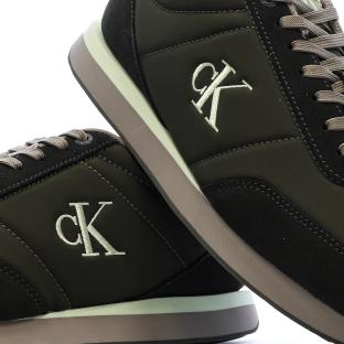 Baskets Kaki Homme Calvin Klein Jeans Retro Runner vue 0