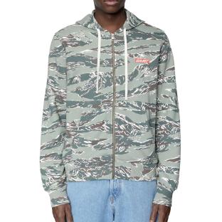 Sweat Zippé Kaki à Motifs Homme Diesel A06855 vue 0