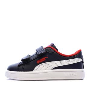 Baskets Marine/Rouge Garçon Puma Smash 3.0 vue 0