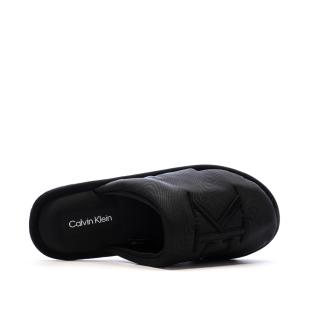 Women's Black Slippers Calvin Klein Jeans Slipper Satin Moire Photo of the Espace des Marques %store% store - view of %key%