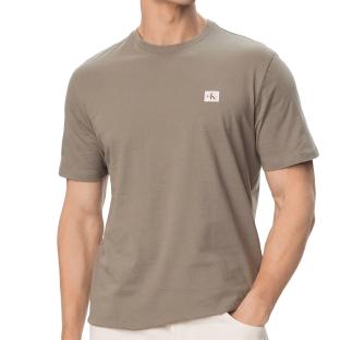 Lot de 2 T-shirts Blanc/Taupe Homme Calvin Klein Jeans Ss Badge vue 0