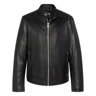 Blouson en Cuir Noir Homme Schott Memphis vue 0