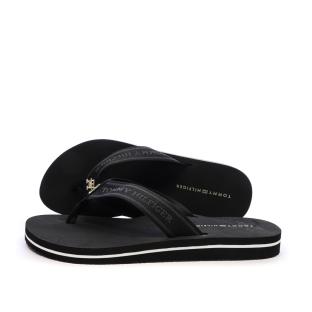 Schwarze Flip-Flops Herren Tommy Hilfiger Webbing Ansicht 0