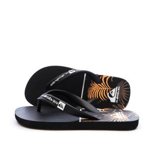 Tongs Noir/Orange Garçon Quiksilver Java Quik vue 0