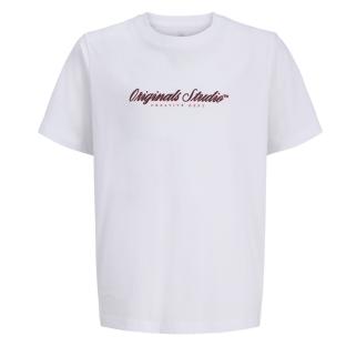 T-Shirt Blanc Garçon Jack & Jones Montauk Type Front vue 0