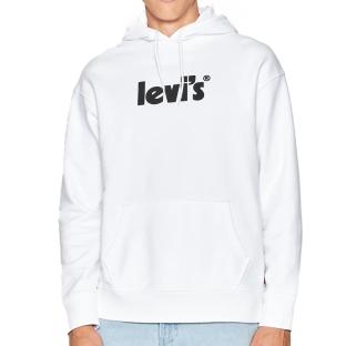 Sweat à capuche Blanc Homme Levis Graphic Po vue 0
