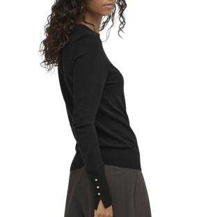 Pull Noir Femme JDY Button vue 0