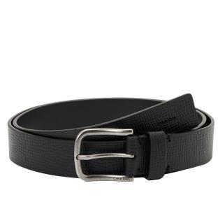 Cinturón negro para hombre Calvin Klein con hebilla redonda de 35 mm ver 0
