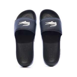 Claquettes Marines/Blanches Homme Lacoste Serve vue 0