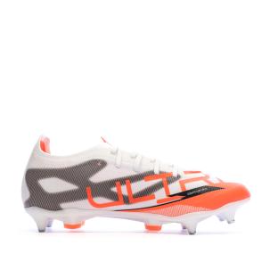 Chaussures de football Blanches/Oranges Homme Puma Ultra 5 Matchs vue 0
