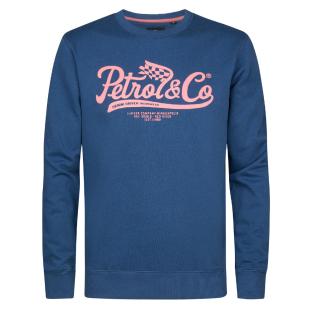 Sweat Bleu/Rose Homme Petrol Industries Neck vue 0