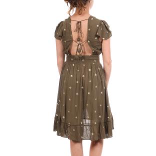 Vestido de color caqui para mujer GOA chica ver 0