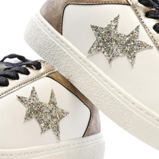 Weiße/camelfarbene Sneaker für Damen Only Star Ansicht 0
