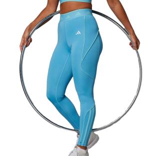 Legging Turquoise Femme Adidas Hyglm vue 0