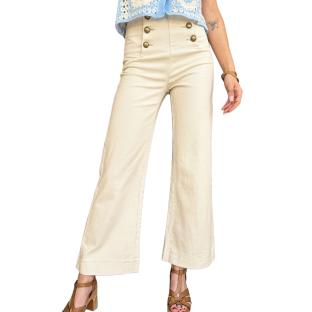 Jeans Wide Beige Frau Oraije Victorine Ansicht 0