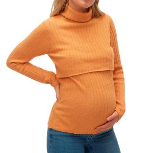 Orangefarbener Schwangerschaftspullover für Frauen Mamalicious Suniva Ansicht 0