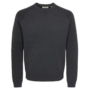 Dunkelgrauer Melange-Pullover für Herren von Only & Sons, Rundstrick Ansicht 0