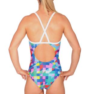 Maillot de bain Bleu/Blanc Femme Mako Nereid Pixel vue 0