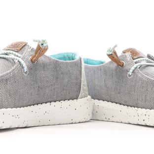 Chaussures Grise Chiné Femme Hey Dude Wendy Heathered Slub vue 0