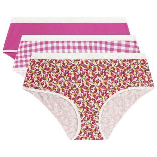 X3 Boxers Rose Femme Dim Shorty Femme Les Pockets Coton vue 0