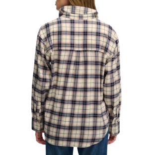 Chemise À Carreaux Écru/Marine Femme Superdry Check vue 0