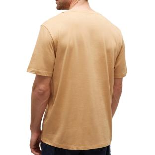 Timberland Herren-T-Shirt in Camel mit Emblem am Ärmel Ansicht 0