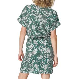 Kleid Khaki mit Blumen Frau TBS JANIEROB Ansicht 0
