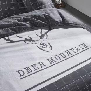 Bettwäsche-Set aus Baumwolle mit Karomuster MOUNTAIN Today 57fils Deer Ansicht 0