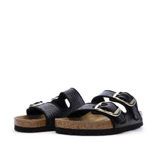 Sandales Noires Femme Birkenstock Arizona Big Buckle vue 0