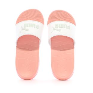 Claquettes Blanches/Roses Fille Puma 20 372313-34 vue 0