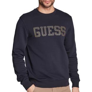 Sweat Marine Homme Guess Beau Cn Fleece vue 0
