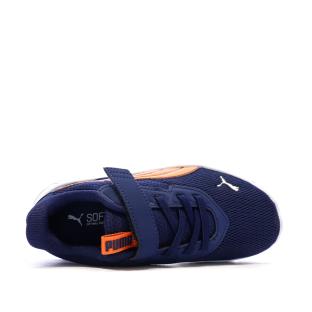 Baskets Marines/Oranges Garçon Puma Flexfocus vue 0