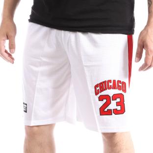 Short basketball Blanc Homme Sport Zone Chicago Bulls vue 0