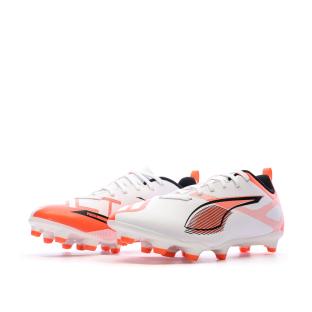 Chaussures de Foot Blanc/Orange Junior Puma Ultra 5 Play FG/AG vue 0