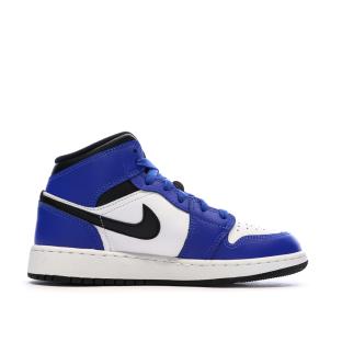 Nike Air Jordan 1 Mid Boys' Blue/White Sneakers Photo of the Espace des Marques %store% store - view of %key%