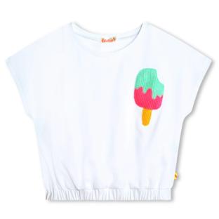 T-Shirt Blanc Fille Billieblush U20073 vue 0
