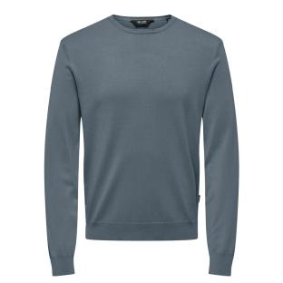 Blau-grauer Herrenpullover „Only & Sons Life Crew Knit“ Ansicht 0