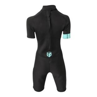 Surf-Neoprenanzug Schwarz/Türkis Unisex Wave Power Shorty Ansicht 0
