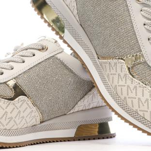 Marco Tozzi Cream Comb Gold Trainers Photo of the Espace des Marques %store% store - view of %key%