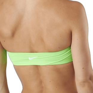 Traje de baño de mujer en verde fluorescente Top de bikini Nike Bandeau ver 0