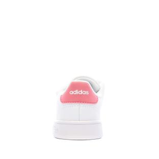 Baskets Blanc/Rose Bébé/Fille Adidas Advantage Cf vue 0