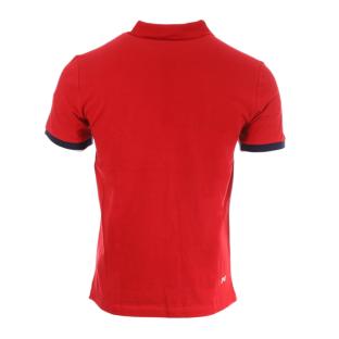 Polo Rouge/Blanc Homme Hungaria Pacaya vue 0