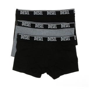 x3 Boxers Noir/Gris Homme Diesel Shawnthreepack vue 0