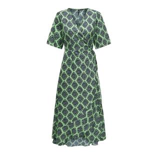 Langes Kleid Fluo-Grün Frau Only Leah Ansicht 0