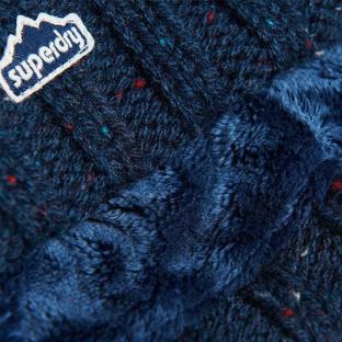 Bonnet Marine Femme Superdry Rib Knit Beanie vue 0